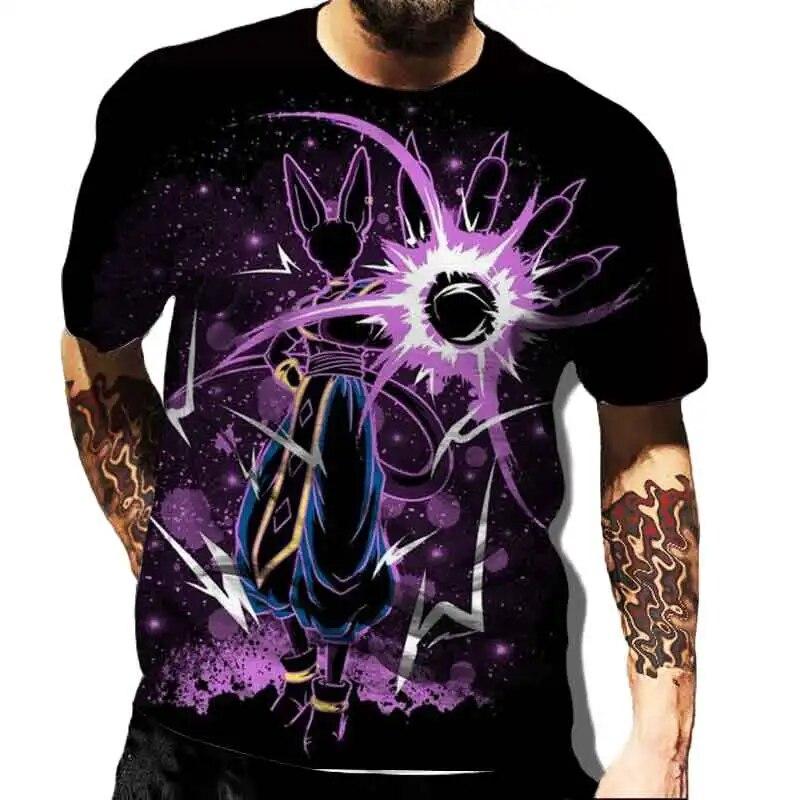 Pánské Top Fashion Cartoon Cool Dětské tričko 3D Pánské tričko s krátkým rukávem Top Street Summer