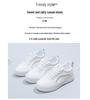 Korean Style Women's Platform Sneakers - Spring 2024 Casual White Shoes
