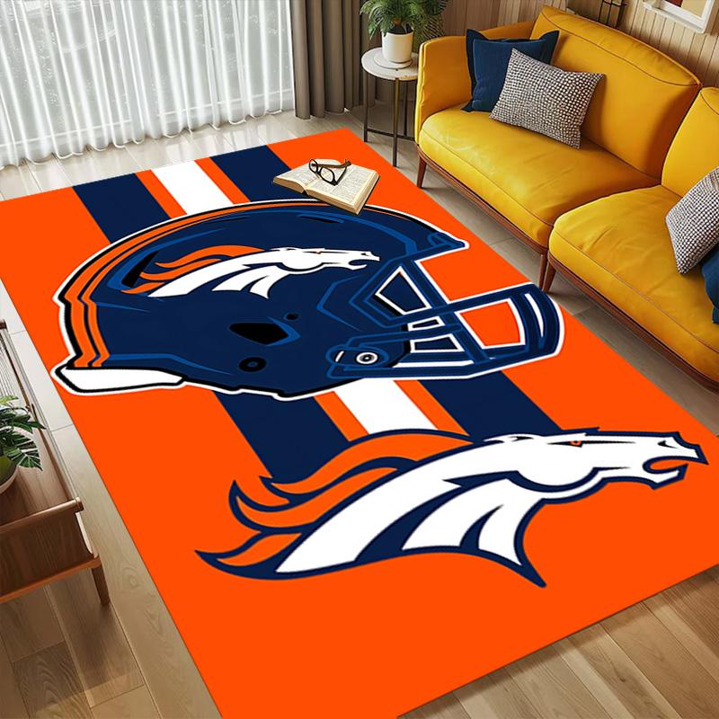 Broncos Helm Wohnzimmer Rutschfester Bereichsteppich Weicher Teppich für Schlafzimmer Spielzimmer Sofa Büro Heimdekoration Fußmatte Weihnachtsgeschenk C926490