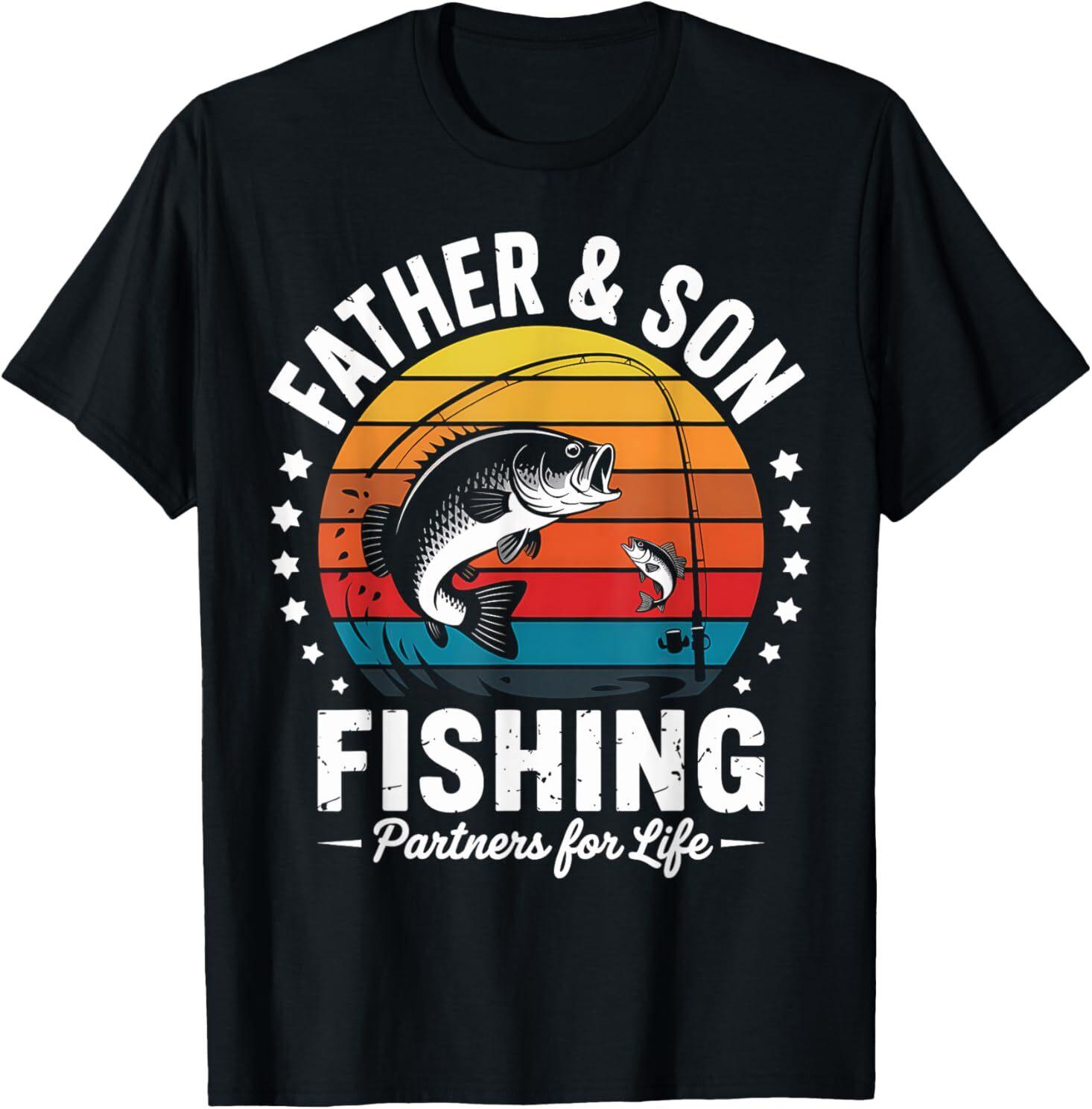 Fishing Father Son Matching Fishing Dad Son Gift T-Shirt Unisex T-Shirt L