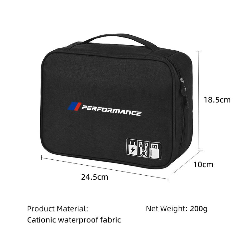 Car Data Cable Storage Bag Waterproof Travel Organizer Bag USB DataLine For BMW E46 E90 E60 F10 E39 F30 E36 F20 E87 E90 E70 E91