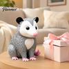 Nature Inspired Gifts for Craft Lovers 3D Printed Opossum Figurine, Cute Sitting Statue, Indoor Outdoor Miniature Possum Models Collection Porch