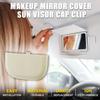 Makeup Mirror Cover Sun Visor Cap Clip for Ford Fusion Robust No.DS7Z54672A40AF | Inner Sun Visor Bolt Cover Beige with Flat Pry Bar 1 Set