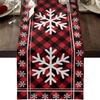 Christmas Table Runner Merry Christmas Decorations for Home 2024 Cristmas Table Flag Cover Navidad Noel Gift New Year Tablecloth