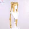 Snoya Sailor Moon Perücke Tsukino Usagi Cosplay Goldgelb Prinzessin Serenity Langes Lockiges Synthetikhaar Perücke für Halloween Cosplay