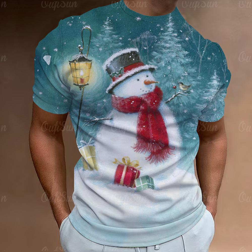 Funny Santa Claus Print Christmas T-Shirts 3d Oversized Tops Tees Mens Shirts Summer Holiday Casual O-Neck Male Harajuku Clothes