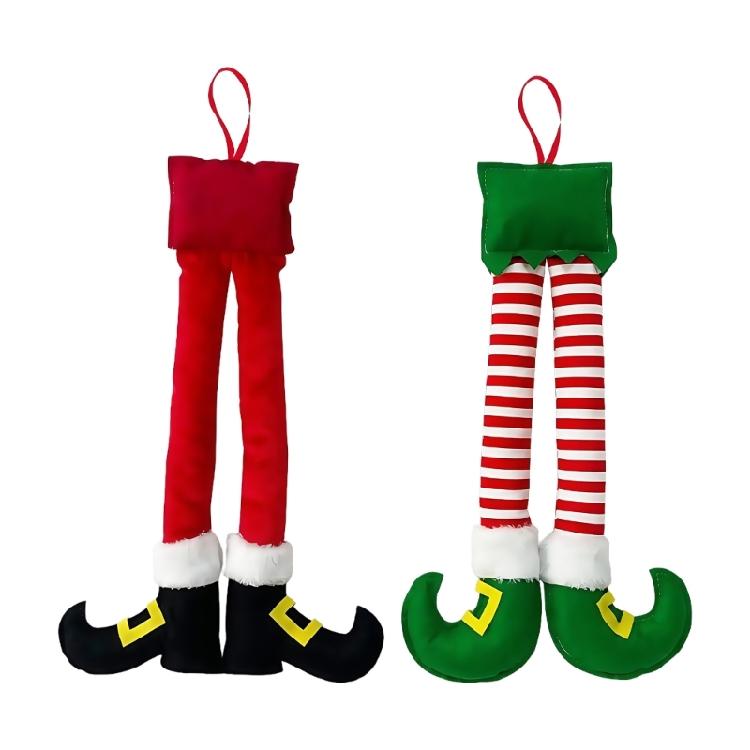 Easy Installation Elf Santa Leg Car Trunk Clip Decoration Christmas Ornament Holiday Party Decoration