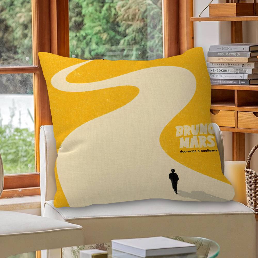 Singer Bruno Mars The Romantic Maple Design Cushion Cover Happy Autumn Harvest decor Holiday Decorati Pillow Cover