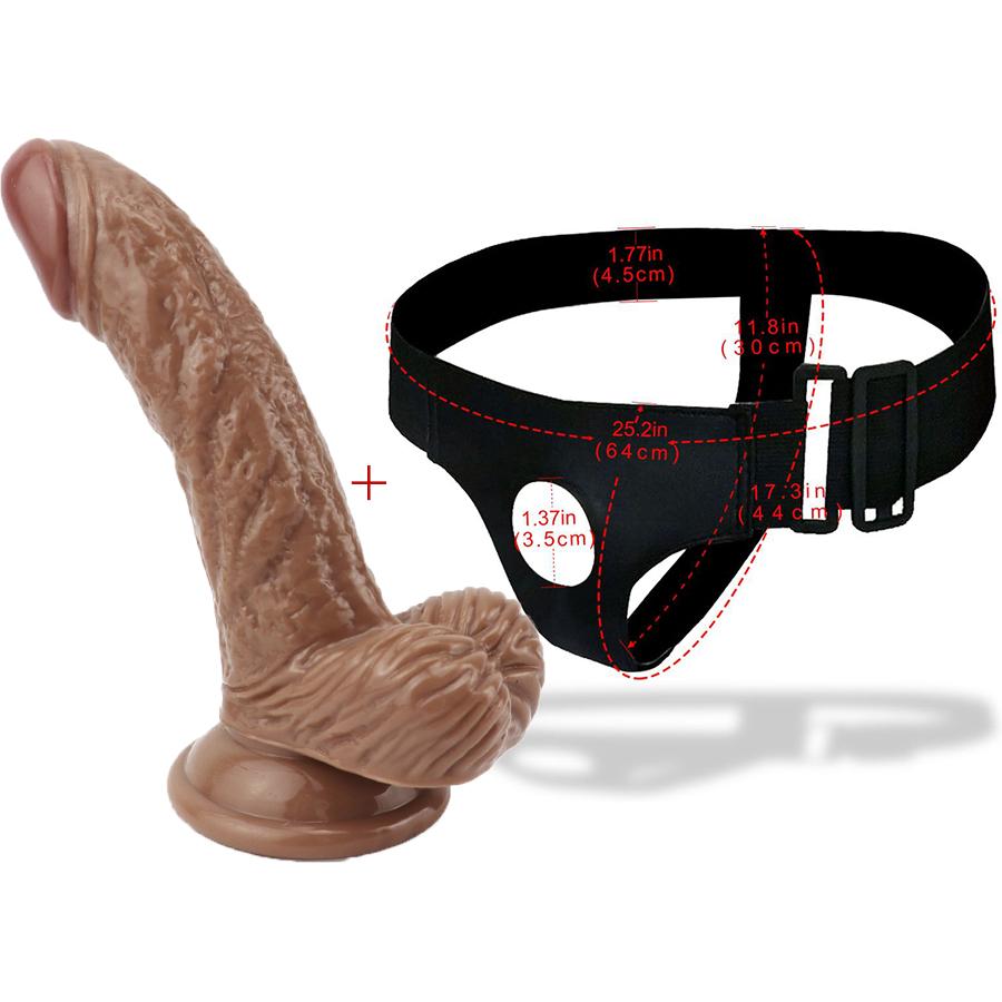 Strap-On Adjustable Dildo for Anal Strapon Toys for Adults Realistic Penis Sex Toys Soft Sex Shop for Lesbian Couples