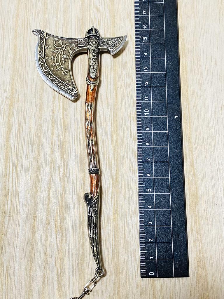 Leviathan God of War Axe Sword Mini Weapon Accessory Keychain Interior