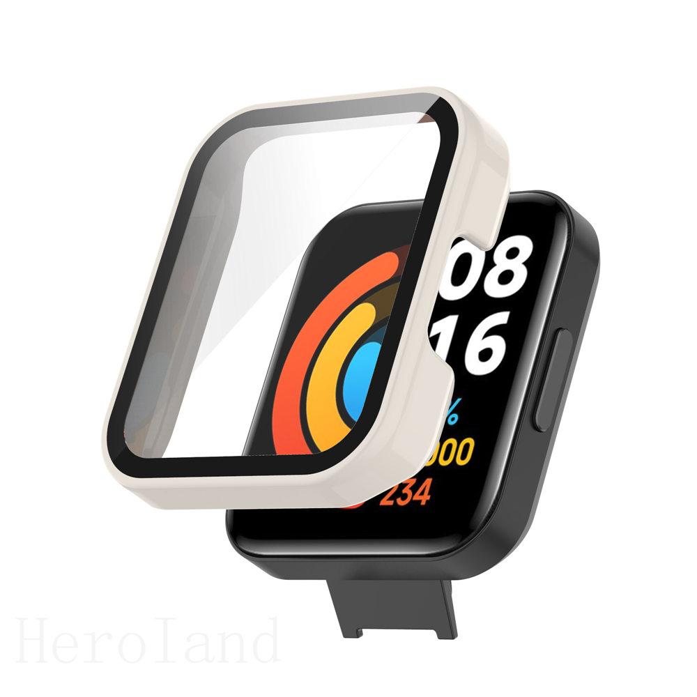 Vollständige Schutzhülle für Xiaomi Mi Watch Lite Glas Displayschutzhülle für Redmi Watch 2 lite Abdeckung Hartschale Bumper