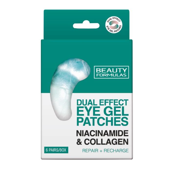 Beauty Formulas Dual-Effect Under Eye Gel Patches with Niacinamide & Collagen - 6 Pairs
