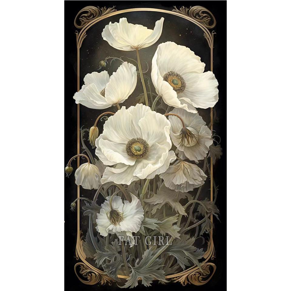 Retro Poppy Flower Diy Diamond Paintings New Collection 2023 Peony Cross Stitch Kit Full Drill Mosaic Large Size Home Decoration