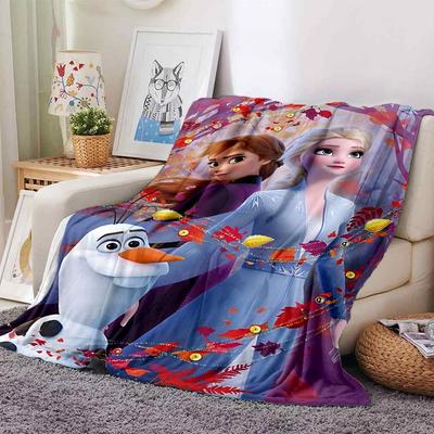 1pc Frozen II Blanket Lightweight Flannel Throw for Sofa Bed Travel Camping Livingroom1133L