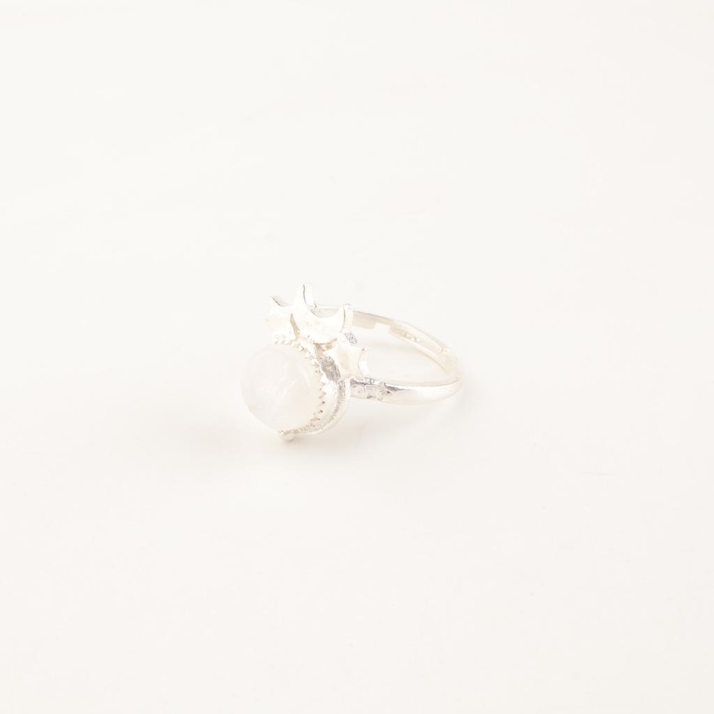 Natural Rainbow Moonstone Gemstone 925 Sterling Silver Jewelry Handcrafted Ring RR-67-27