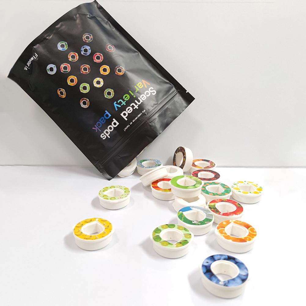 16pcs Fruit Fragrance Rings Creative Water Cup Fragrance Pod Healthy Multi-Flavor for Daily Exercise Drinking Water