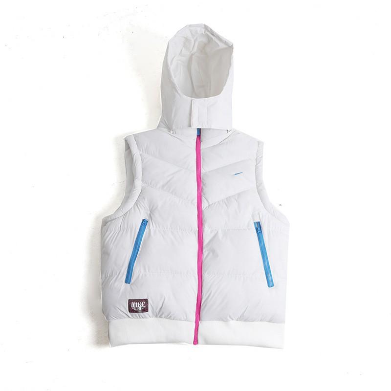 Color Block Reversible Puffer Vest Unisex Winter Warm Outerwear Sleeveless Jacket Casual Daily Wear