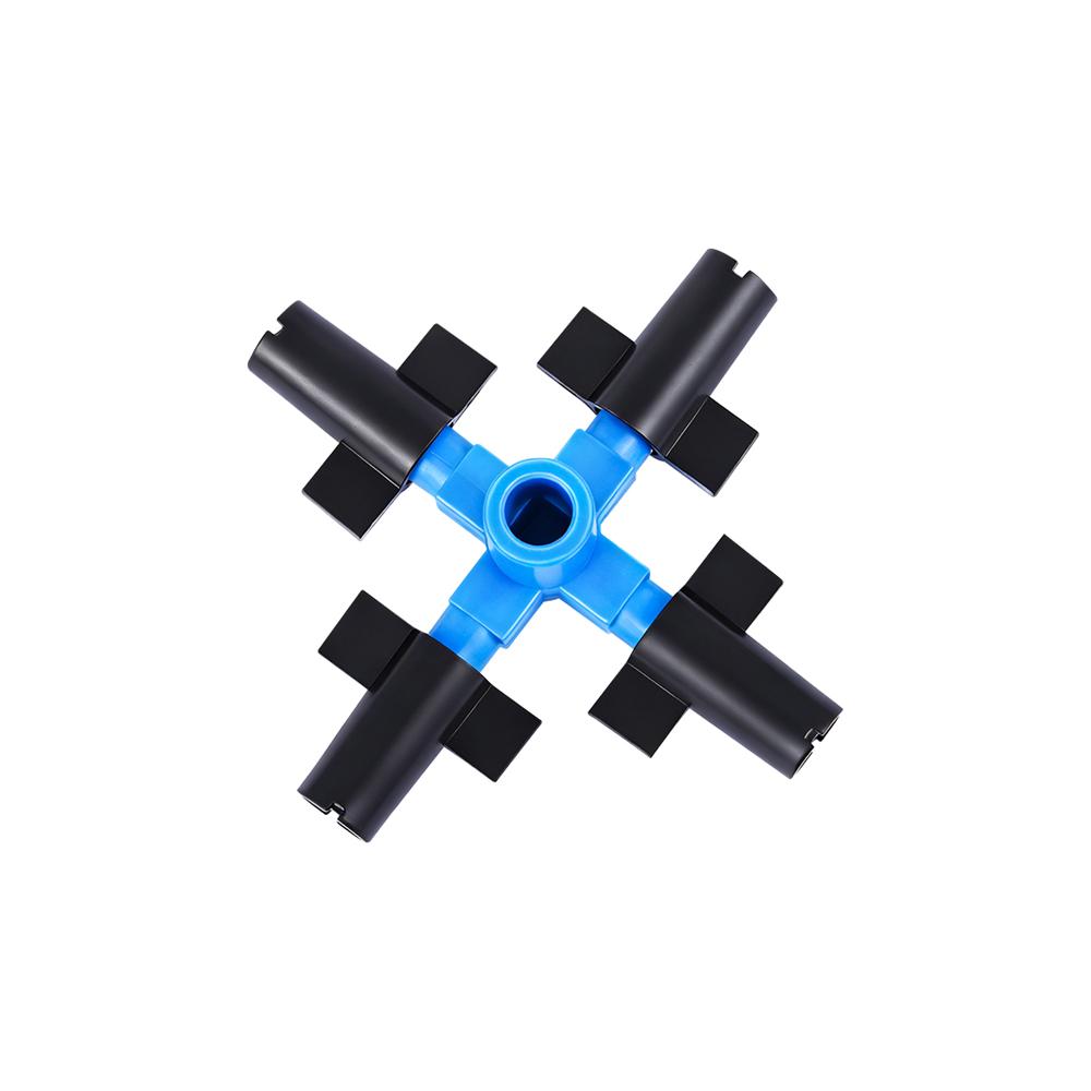 50Pcs Cross-type Mist Nozzle 7.5mm Interface 4-way Garden Greenhouse Farmland Atomization Dust-removal Cooling Watering Sprayer