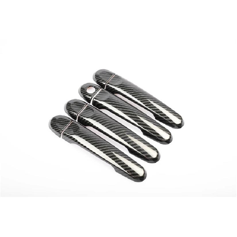 Door Handle Cover For Nissan March Micra K13 2010-2015 Carbon Fiber Chrome Car Trim Stickers Car Styling Accessories