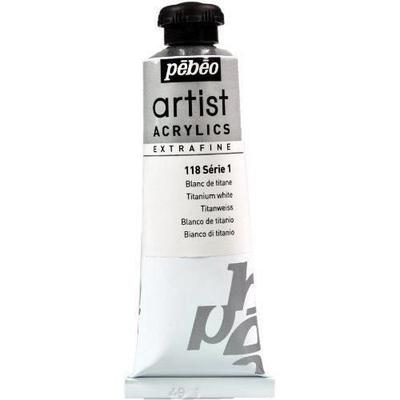 Pébéo 906118 Fine Arts Artist Acrylic Extra Fine 1 Tube Titanium White 37 Ml