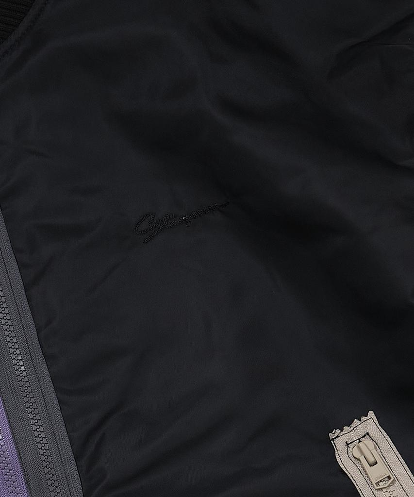 Stigma Zipper Oversized Ma-1 Jacket Black