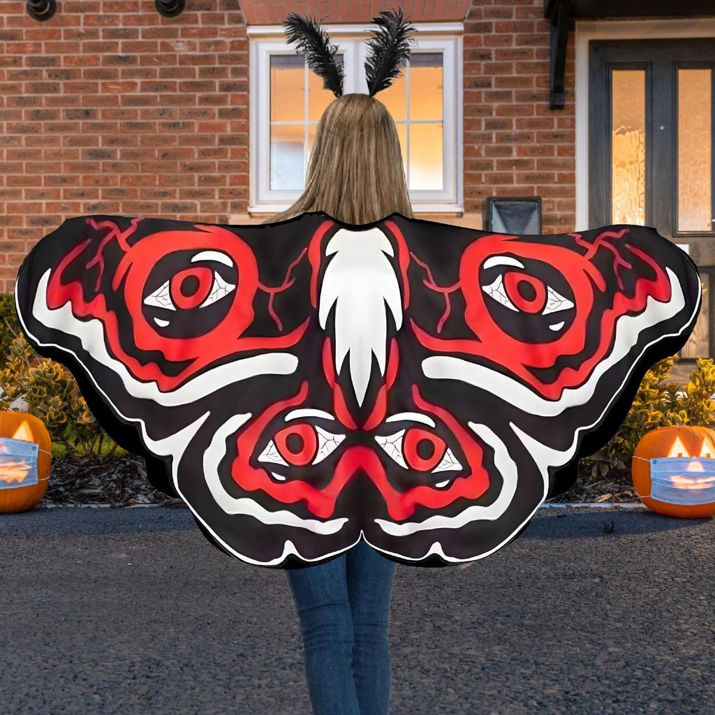 Halloween Butterfly Cape Cosplay Costume Accessories for Birthday Dress up Party