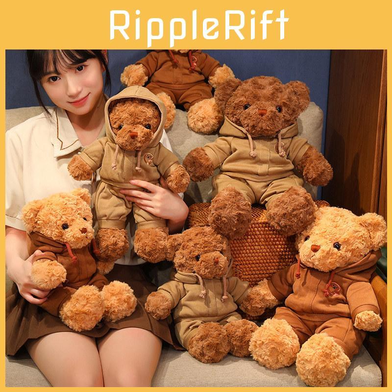 Cartoon Bear Plush Toy With Hoodie For Kids And Collectors
