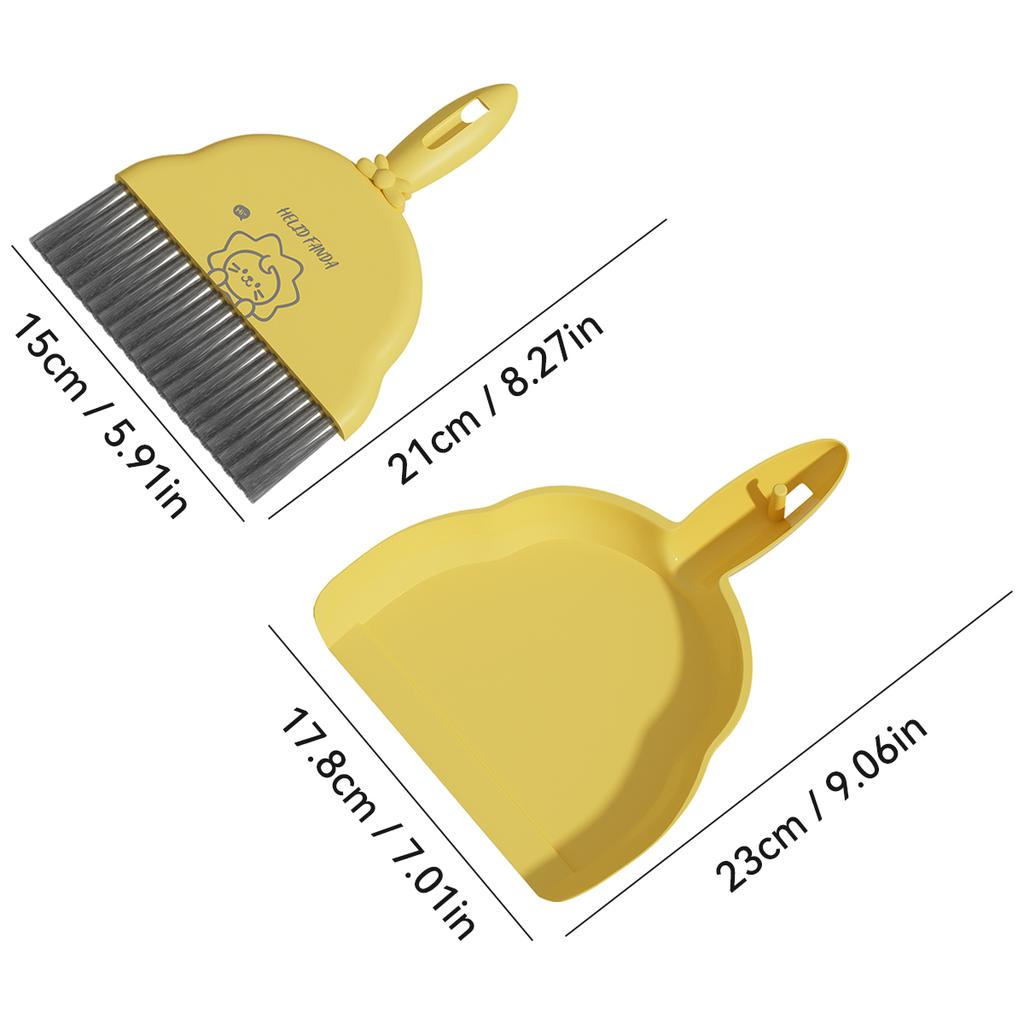 1Set Mini Cute Broom And Dustpan Set Household Handheld Sweeping Brush With Garbage Shovel Desktop Cleaning Tools