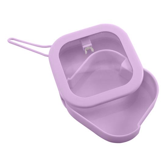 Caixa de joias giratória transparente com janela portátil para pendurar corda organizador de laços de cabelo suporte de cotonete de viagem dispensador de cotonetes caixa de acessórios para cabelo infantil