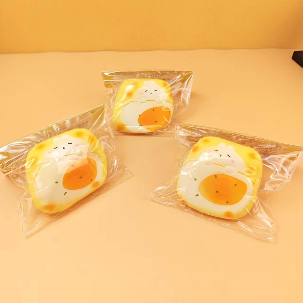 1Pc Fluid Toast Squishy Toy – Slow Rise Stress Ball, Realistic Bread Fidget, Decompression Gift for Kids & Anxiety Relief