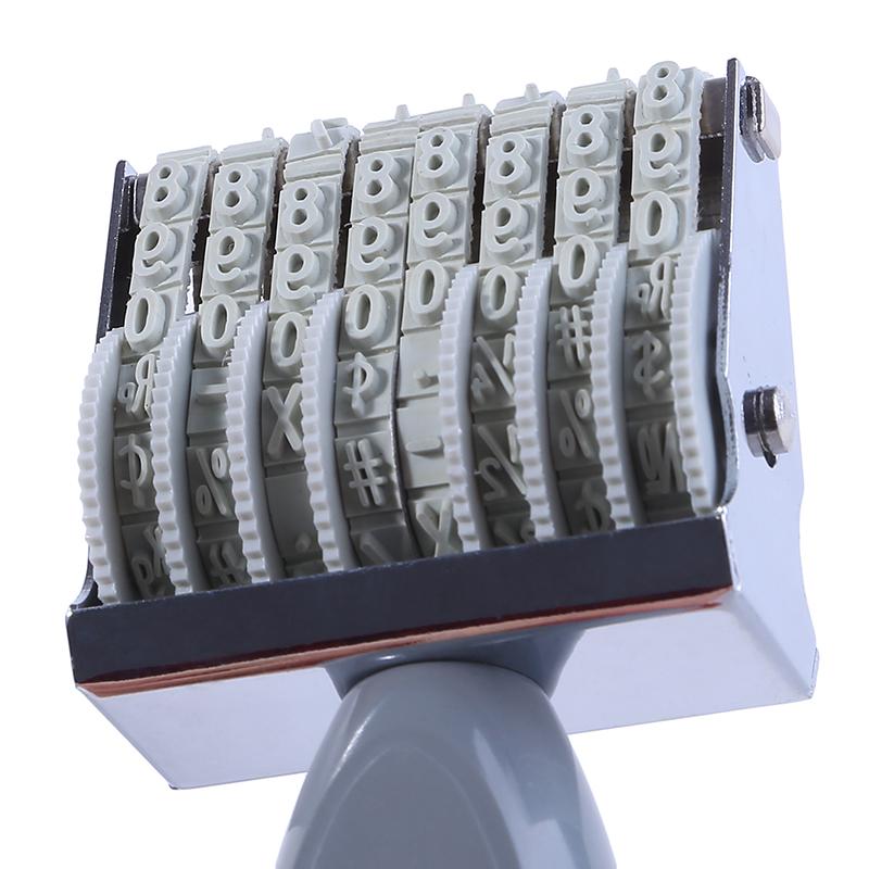 Vintage DIY Wheels Rollers 8 Digits Numbering Stamp Trolley Date Scrapbooking Rolling Words Date Stamps Home Decor