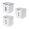 Rice Dispenser Food Storage Container Automatic Flip Cover Rice Bucket for Cereal Grain Flour Rice Nuts Beans Pet Food