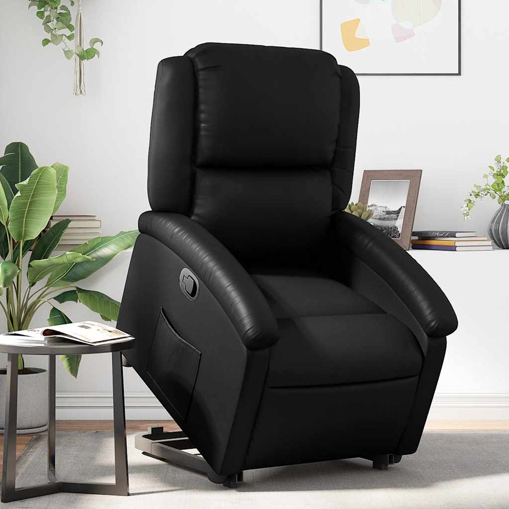 Vidaxl Aufstehhilfe Sessel, Schwarz, Kunstlederbezug