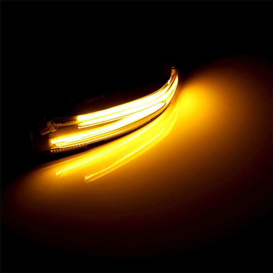 2x Rearview Mirror Dynamic LED Turn Signal Light For 09-14 Mercedes C Class W204