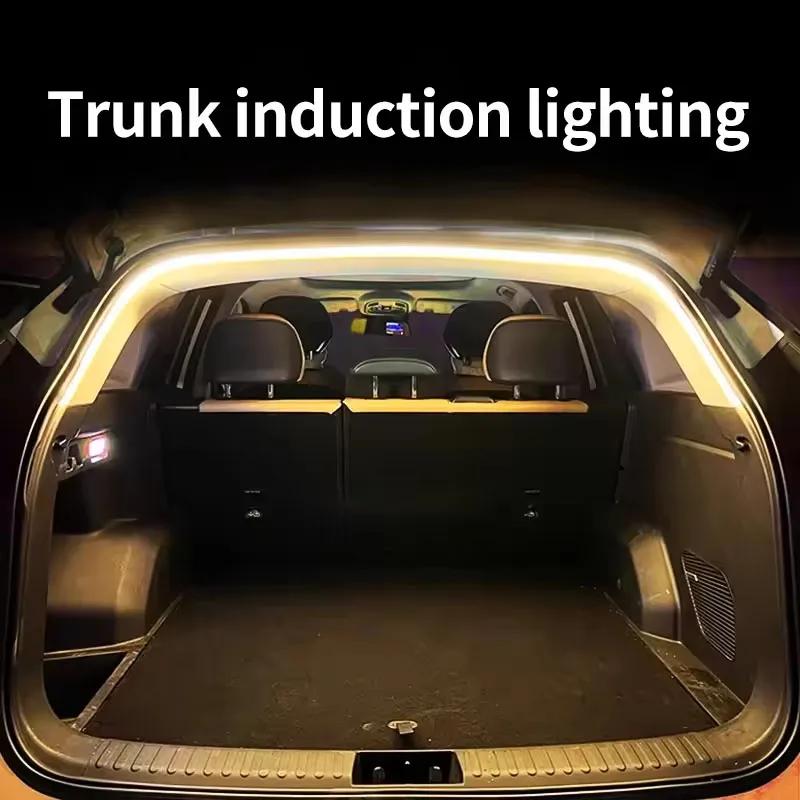 Auto-Heckleuchten mit hoher Helligkeit, Ambientebeleuchtung, Innenraumdekoration, LED-Kabel-frei, automatische Sensor-Heckklappen-Lichtleiste