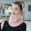 Fashion Solid Color Fleece Neck Scarf Keep Warm Thickened Neck Protector Bib Multifunctional Neck Cover Female