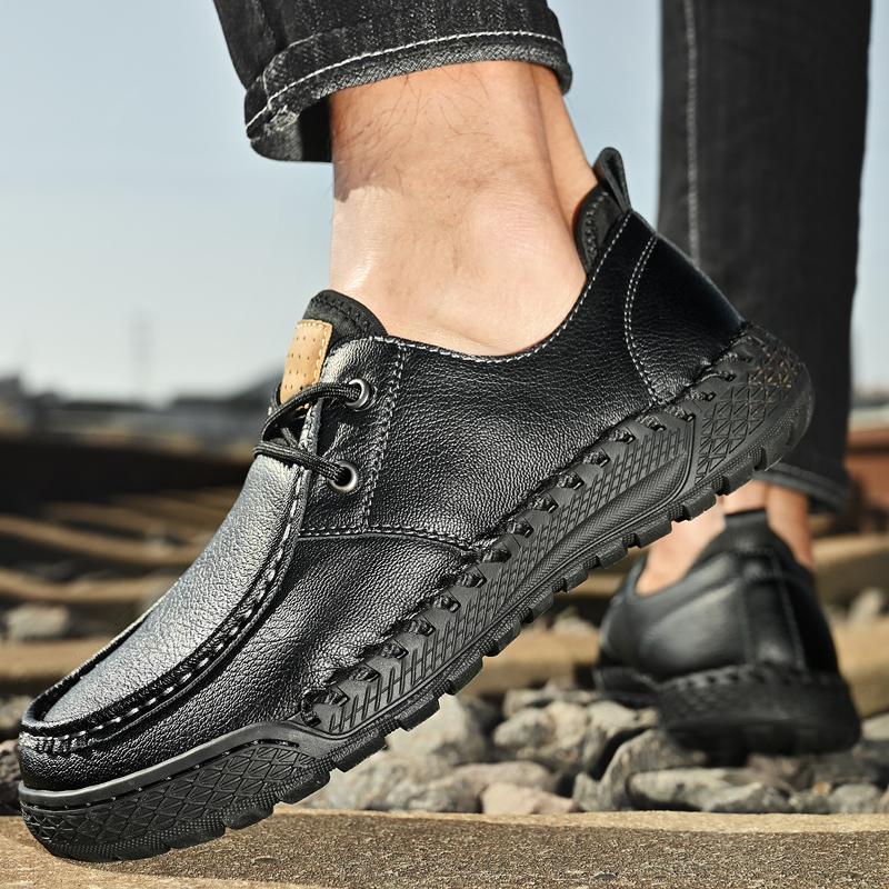 Fashion Four Season New Men's Comfortable Lace Up Fashionable Casual Shoes 2025 Outdoor Men's Spring Non Slip Soft Soled Hiking Shoes