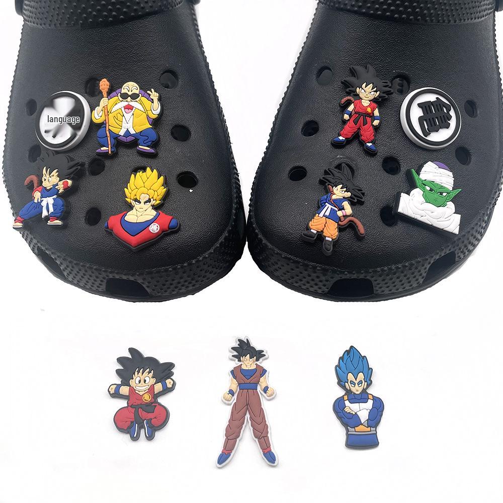 Dragon Ball Series PVC Rubber Clog Shoe Charms – Cartoon Buckles & Ornaments.