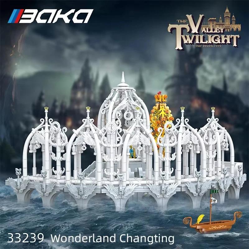 European Elf City Building Blocks Set Nine-in-one Giant Palace Models Bricks Desktop Decoration Diy Toys For Kids Holiday Gifts