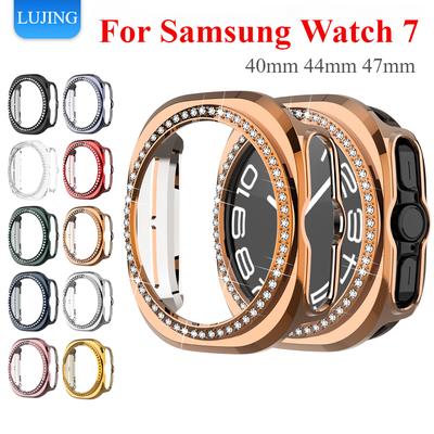Bling Case for Samsung Galaxy Watch 7 Ultra 47mm Diamond Bumper With Hollow PC Protective Cover for Samsung Galaxy Watch 7 Ultra