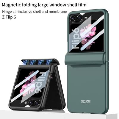 Magnetyczna ochrona zawiasów Twarda obudowa telefonu PC do Samsung Galaxy Z Flip 6 5 4 Etui odporne na wstrząsy z małym ochraniaczem ekranu