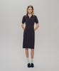 Yale Slit Neck Half Sleeve Knit Dress_Brown