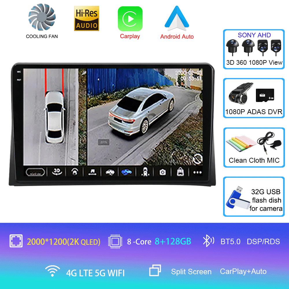 Android 14 Car Radio CarPlay For VW Multivan T5 Transporter 2003 - 2015 4G GPS DSP 2Din Stereo Multimedia Video Player BT