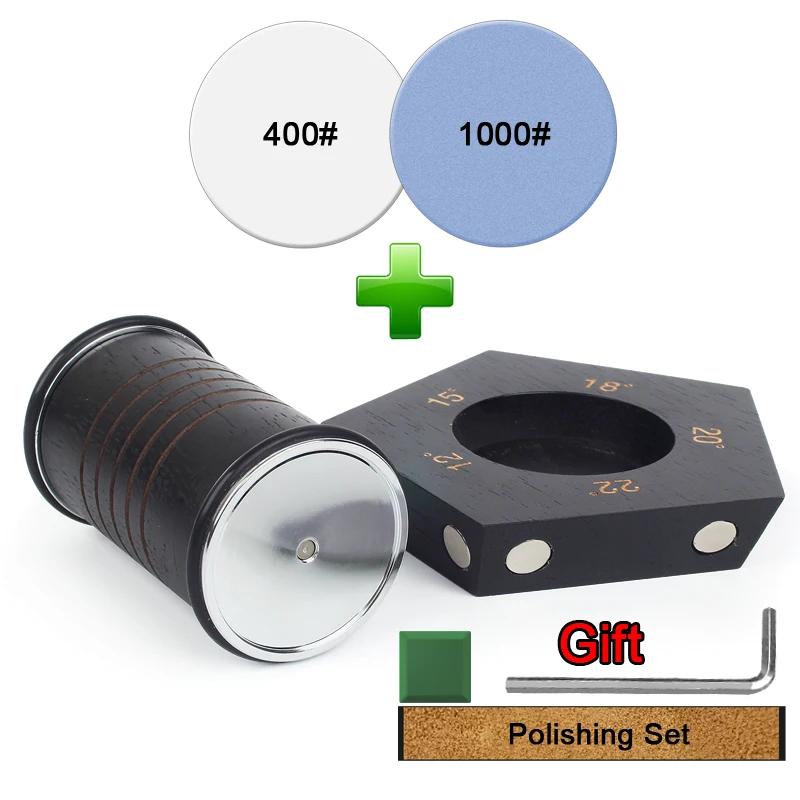 Rollers Sharpening Stone DIY Knife Sharpener Solid WoodKnives Grinding System 12/15/18/20/22° Bear Metals Diamond Whetstone Tool