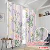 2 szt., druk płaski 2D Zasłona Popularne Paski Kwiatowe Harmonia Wszechstronna Tkanina Poliestrowa (bez pręta) Świąteczny Idealny dla