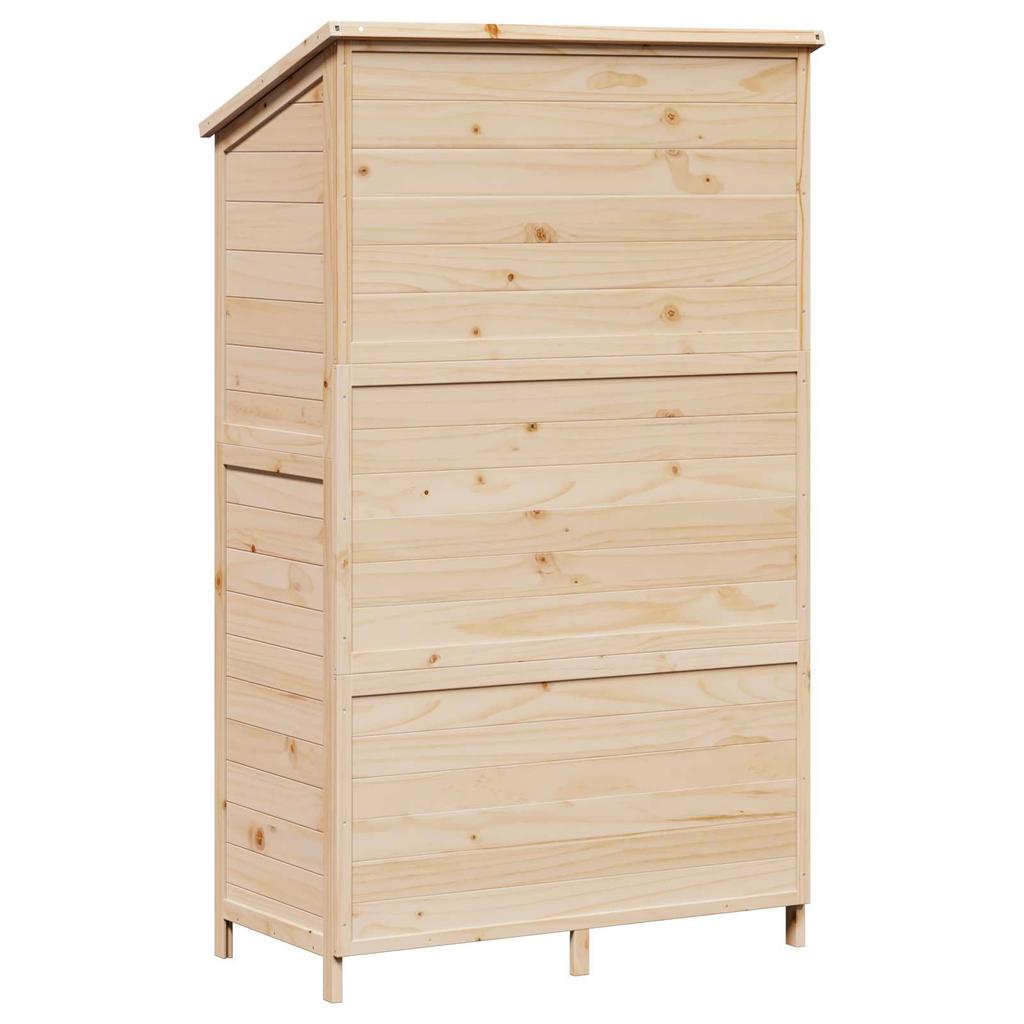 Gartenschuppen Natur 106,5 x 56 x 176 cm Massives Fichtenholz