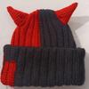Y2K Style Crochet Halloween Party Cow Horn Parent-Child Ski Mask Hat