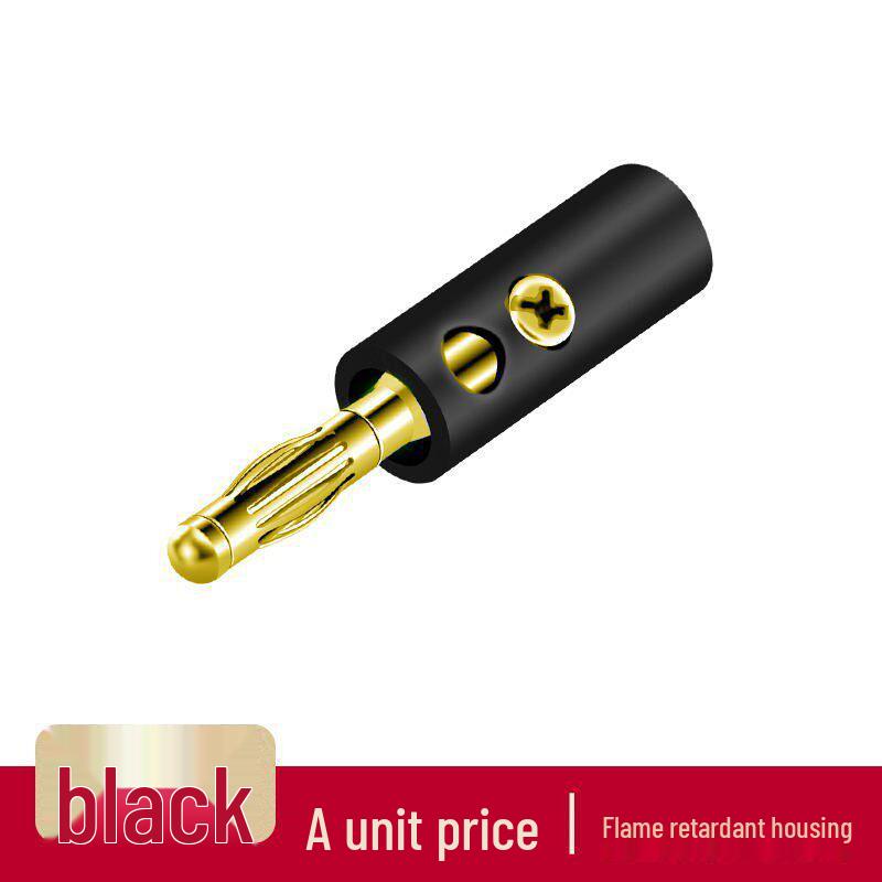 4MM Banana Plug Speaker Cable with Solderless Screw Terminal Connector чёрный