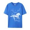 Just A Girl Who Loves Horses Jumping Horse White Silhouette TShirts Funny Tops Tees O Neck New Year Day Pure Cotton