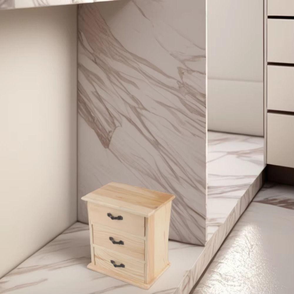 Simple 3 Tier Drawers Type Organizer 3-Layers Stationery Storage Stand Home